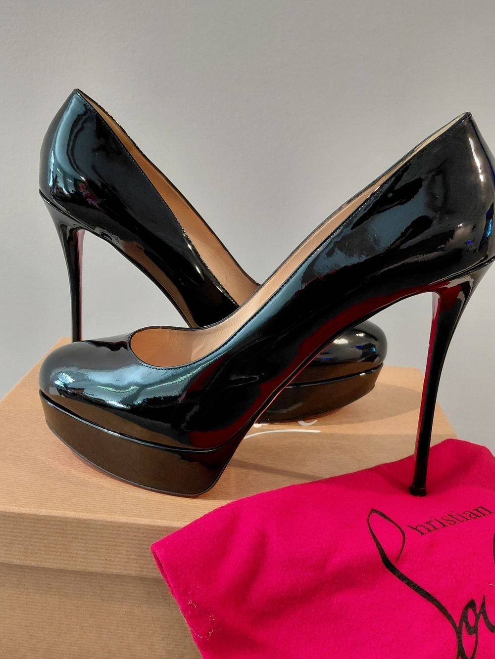 Christian Louboutin Dirditta Black Patent Sz 10